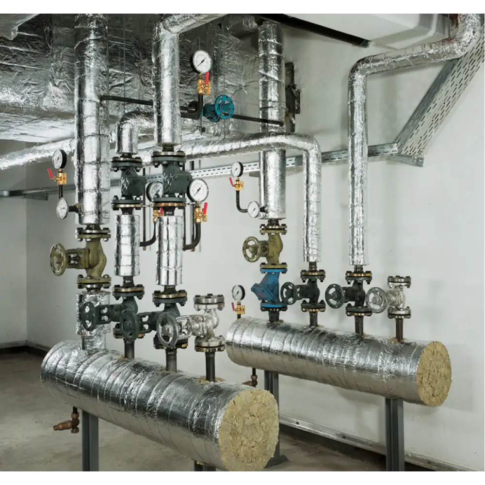 Cochilie din vata bazaltica caserate cu aluminiu Pipo ALS gr.100 mm-Ø 89 mm